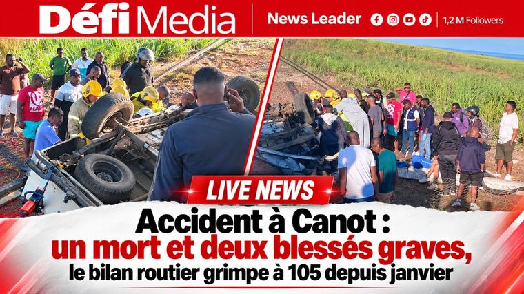 Accident à Canot : un mort et deux blessés graves, le bilan routier grimpe à 105 depuis janvier